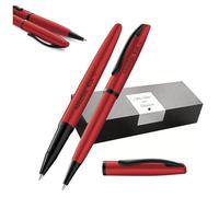 Pelikan Jazz Noble Elegance K/R36 - Juego de bolígrafo y bolígrafo de punta redonda con grabado de regalo (rojo)