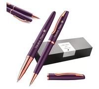Pelikan Jazz Noble Elegance K/R36 - Juego de bolígrafo y bolígrafo de punta redonda con grabado de regalo (Viola)