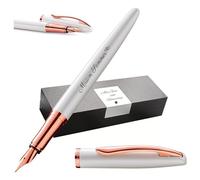 Pelikan Jazz® Noble Elegance P36 - Pluma estilográfica con grabado de regalo, bolígrafos únicos con nombre, regalos personalizados, pluma estilográfica personalizada (nácar blanco)