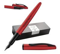 Pelikan Jazz® Noble Elegance P36 Pluma estilográfica con grabado regalo - plumas únicas con nombres - regalos personalizados - pluma estilográfica personalizada (Rojo)