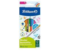 Pelikan - Lápices bicolores 12 piezas 24 colores, multicolor