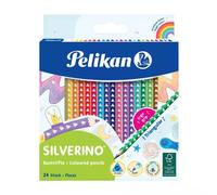 Pelikan Silverino 700665 Set of 24 Coloured Pencils Triangular Thin 1 count (Pac