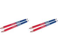 Pelikan Lápiz Bicolor Rojo y Azul, 4mm, Agarre Triangular Ergonómico, Lápices de Colores Ideales Para la Escuela, Profesores y Maestros, Estuche de 2 Piezas (Paquete de 2)
