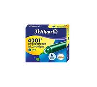 PELIKAN - Lote de 5 cartuchos de tinta 4001 TP/6, color verde oscuro