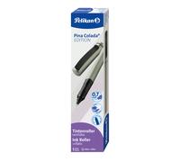 Pelikan Bolígrafo Roller Piña Colada, metálico, cartucho de tinta borrable, caja, verde oliva