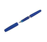 Pelikan Pluma Estilográfica ILO con Cuerpo Azul, Plumín Ultraplano, para la Escuela y la Oficina, para Diestros y Zurdos, Cartucho Azul Incluido, Recargable, Made in Germany