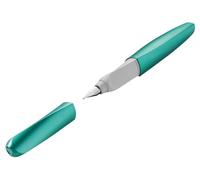 Pelikan, Pluma Estilográfica Twist, Empuñadura Ergonómica para Diestros y Zurdos, Cold Alaska, Tinta Azul, Made in Germany