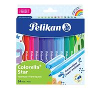 Pelikan Rotuladores Colorella Star C 302, 24 unidades, en caja plegable | Pelikan Colorella Star - Juego de rotuladores (24 colores, lavables)