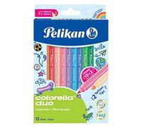 Pelikan: Colorella Duo juego de rotuladores de doble punta, 12 piezas.