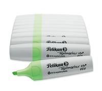 Pelikan Rotuladores fluorescentes 490 eco, verde neón, 10 unidades, en caja plegable