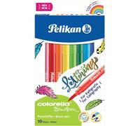 Pelikan, Rotuladores Super Brush Colorella, Lettering Punta Pincel, Trazos Finos y Gruesos, Colores Vivos
