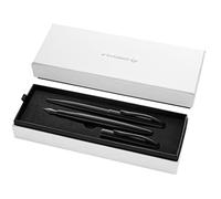 Pelikan Set bolígrafo y pluma Jazz Nobel Elegance – Tinta azul, clip elástico, caja elegante, carbón