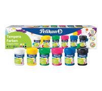 Pelikan - Set Pack de 6 Botes de 25ml Témperas de Colores | Tempera Paint | Segura para Niños | Ideal Pintar Papel, Cartón, Cartón, Madera, Cerámica | Colores Brillantes y Duraderos | Alta