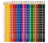 Pelikan Silverino, Lápices de Colores de Forma Triangular con Agarre Ergonómico Para Niños, Lápices de Colores Intensos y Lavables, Estuche de 24 Colores