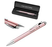 Pelikan Snap Bolígrafo con grabado - Bolígrafo retráctil personalizado - Regalo para escuela, oficina y estudio (oro rosa)