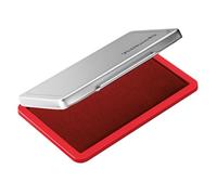 Pelikan, Tampón para Sellos Metálico, Entintado, Recargable y Reentintable, Tinta de Secado Rápido, 7 x 11 cm, Color Rojo