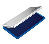 Pelikan, Tampón para Sellos Metálico, Entintado, Recargable y Reentintable, Tinta de Secado Rápido, 9 x 16 cm, Color Azul