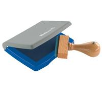 Pelikan Tampones en caja de plástico - almohadillas para sellos (Azul, Gris, De plástico)