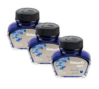 Pelikan Tinta 4001 Botella de tinta 30 ml Azul Real (3x 30 ml azul real)