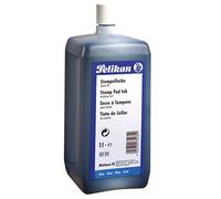 Pelikan, Tinta Acuosa para Estampado, Secado Rápido, Alta definición, Dosificador Flexible, Compatible con Cualquier Tampón de Sello, Botella de 1 Litro, Color Azul