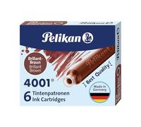 Pelikan TP6 - Cartucho tinta estilográfica, color marrón