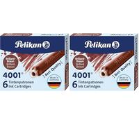 Pelikan TP6 - Cartucho tinta estilográfica, color marrón (Paquete de 2)