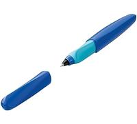 Pelikan Twist Deep Blue, Bolígrafo Esferográfico Ergonómico, para Diestros y Zurdos, para la Escuela y la Oficina, Punta M Indeformable, 2 Cartuchos KM Azules Incluidos, Recargable