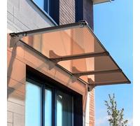 Pelina Tettoia per Porta Balcone Esterno 80x200cm Trasparente Protezione Sole e Pioggia Facile Installazione Copertura Balcone Resistente e Durevole