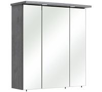 PELIPAL 913 Hanau Armario con Espejo bacoli I, Madera, Aspecto de hormigón, 20,0 x 65,0 X 72,0 cm