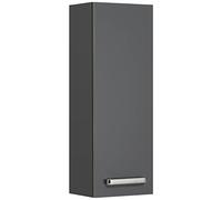 Pelipal Armario Colgante para Cuarto de baño Quickset 311 en Color Antracita Brillante, 25 cm de Ancho | Armario de baño con 1 Puerta y 2 estantes