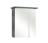 PELIPAL Armario con Espejo, Graphit Struktur Quer Nachbildung, 20x60x72 cm