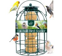 Pelle & Sol Comedero para pájaros, comedero de Bolas de sebo y Grasa para pájaros Silvestres, diseño Compacto de Hierro para comederos de pájaros, estación Colgante, Resistente a la Intemperie, a