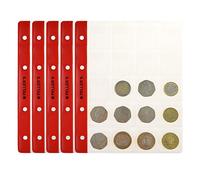 PELLER'S 10 Hojas con 20 Compartimentos para Monedas: 35mm X 40mm. para álbum Tipo M. Paqute de 10. para Monedas de hasta 31mm de diámetro.
