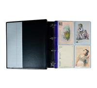 PELLER'S Álbum de Colección, 40 Departamentos para Postales, Fotos, Insignias, 10 Fundas y Cartulinas Separadoras, Negro, Modelo XL