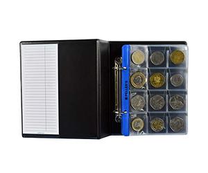 PELLER'S Álbum de monedas para 132 monedas (tipo S Álbum). 10 hojas con compartimentos: 35x35mm, 31x26mm y 55x55mm. Para monedas con diámetro mixto.