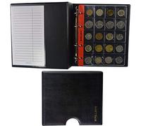 PELLER'S Álbum de Monedas para 275 Monedas (Tipo M Álbum). 5+5 Hojas con 100 Compartimentos 35x40mm y 175 Compartimentos 27x27mm. Ideal para Monedas de Euro y Otros. (Modelo M con Cajetin)