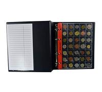 PELLER'S AM350B Álbum de colección M para 350 Monedas 23mm de diámetro, 10 Fundas y cartulinas separadoras. para Peniques, centavos y Otros pequeños, Negro, Modelo M