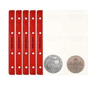 PELLER'S Hojas con 6 compartimentos para monedas: 68mm X 72mm. Para álbum tipo M. Paqute de 10. Para monedas de hasta 55mm de diámetro.