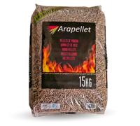 Pellet de Madera ENplus A1 6 mm - Saco 15 kg • Alto Poder Calorífico, Baja Ceniza y Bajo Consumo