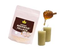 Pellets de Cera de Abeja Blanca（200G） - Cera de Abeja Blanca para Hacer Velas, Aptas para Cosmética Natural y Fabricación de Velas