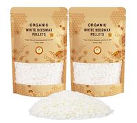 Pellets de cera de abeja blanca para hacer velas, gránulos de grado cosmético, cera de abeja orgánica ecológica para el cuerpo, cuidado de la piel, bricolaje, bálsamo labial y suministros para hacer