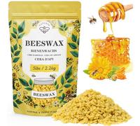 Pellets de cera de abejas orgánica 2.3KG, VEGISHINE Cera de abejas pura y natural para hacer velas, DIY cuidado de la piel, bálsamo labial, pulido, loción, jabón, suministros para hacer velas