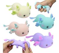 Pellinch 4 piezas Axolotl Juguetes Squishy, Bola de Azúcar de Rebound Rápido, Juguete Relajado FuFu Squishy, Juguetes de Estrés para Niños y Adultos