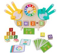 Pellinch Juguetes de matemáticas de madera, aprender a contar para niños, juguetes de matemáticas de conteo, juguetes educativos de preescolar, juguetes de matemáticas Montessori para 3 4 5 6 niños y