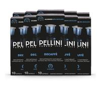 Pellini Descafeinado, 100 Cápsulas de Aluminio compatibles con Nespresso, Mezcla de Arábica y Robusta con matices de frutos secos y higos, 10 paquetes de 10 cápsulas