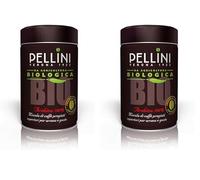 Pellini Espresso Bio, Café Molido para Moka de Agricultura Biológica de Sabor Dulce y Delicado, Mezcla 100% Arábica de Tueste Medio, Envase de 250g (Paquete de 2)