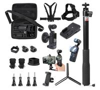 PellKing Kit de accesorios 21 en 1 para OSMO Pocket 3, incluye funda rígida, palo para selfie, trípode, soporte para el pecho, soporte para teléfono móvil, protector de pantalla, clip de mochila y más