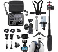 PellKing Kit de Accesorios 21 en 1 para OSMO Pocket 3, Incluye Funda rígida, Soporte magnético, Soporte de Base de Escritorio, Palo Selfie 3 en 1, Soporte para teléfono móvil, Protector de Pantalla