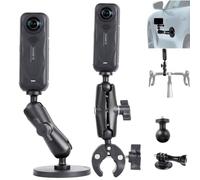 PellKing Kit de accesorios para manillar de motocicleta para Insta360 X6/X5/X4/X3,88 mm, soporte magnético con rotación de 360 grados, abrazadera de cabeza esférica para Insta360 X5 y GoPro 13