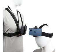 PellKing Kit de soporte de correa de pecho para teléfono móvil para POV/VLOG, clip de teléfono celular compatible con iPhone, Samsung, GoPro Hero 9, 8, 7, 6, 5, 4, 3, 2, 1, AKASO, DJI Osmo y cámaras